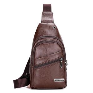 Túi đeo chéo nam Túi đeo ngực da PU chống thấm nước thời trang năng động và phong cách Bag Túi Bao Tử