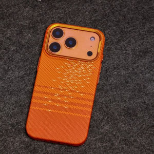 Mangetic Carbon Texture Case For iPhone 17 16 15 Pro Max Glimpses Ripple Design Camera Lens Frame For Magsafe Hard PC Back Cover
