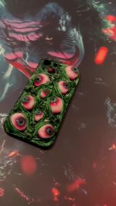 HorrorEyeArt Halloween Scary Eyes Phone Case compatible for 17/16/15/14/12/Mini/11/SE/8 Plus/X/XR/XS