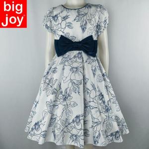 Big Joy Girls Casual Dress Cherry Floral with Bow For Ages 5 to 12 Years Old 553167