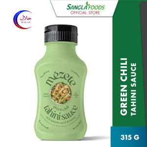 mezete Tahini Sauce Green Chili 315g (Halal Certified) Sesame Seed Dressing Plant Based