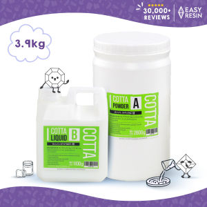 น้ำยาหล่องานหินขัด DIY Terrazzo ไม่มีกลิ่น เนื้อละเอียดกว่าเนื้อปูน แห้งแล้วผิวไม่เป็นฝุ่น (ส่งฟรี) หล่อลงแม่พิมพ์ กระถาง ถาด ขนาด 3.9 kg