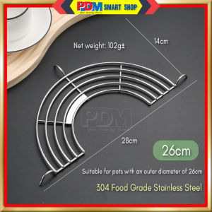 PDM 304 Stainless Steel Semisphere Tempura Rack Semicircle Oil Draining Rack Holder Drainage Rack 26cm/28cm/30cm/32cm