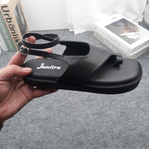 JANITRA OFFICIAL SHOP || Inka Sandal Wanita Gladiator Jempol Tali Hitam Putih