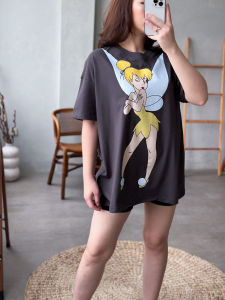 INFINITEE Kaos Oversized Wanita Grey Washed Kaos Wanita Ukuran Jumbo