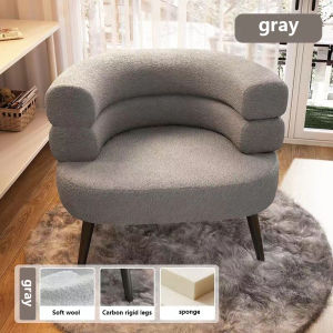Bobo Cashmere Single Sofa  Chair  Lazy Person Home Bedroom Chair Dresser Chair Girl Backrest Cosmetic Casual Chair