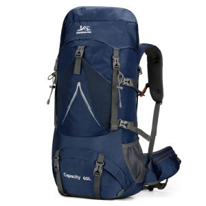 60L Travel Bag Camping Backpack Rain cover Climbing Bags For Men Large Outdoor Sports Trekking Hiking Mountainering Rucksack