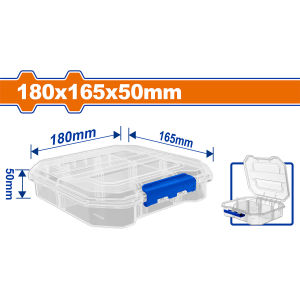 Hộp đựng linh kiện TOTAL khóa nhựa chất liệu nhựa PP vách ngăn tháo rời các hộp xếp chồng lên nhau hộp nhựa đựng linh kiện Ingco Bison