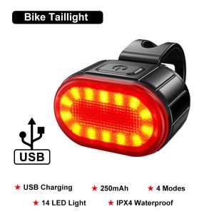 Bike Light Set Taillight Headlight Bicycle Lights USB Rechargeable MTB Road Bike Front and Rear IPX4 Waterproof Super Bright Bicycle Lights