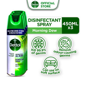 Dettol Multi Surface Disinfectant Spray Assorted Variants 450 ML Bundle of 3