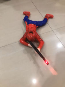 Mainan Super hero Spiderman-Hulk-Capt-Thanos-Superman Merangkak Merayap ada Suara Tembakan