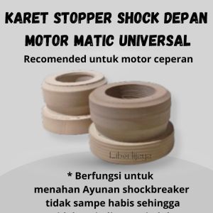 Karet Stopper Shock Depan Motor Matic Universal Empuk Anti Jeduk 1set 2pcs .