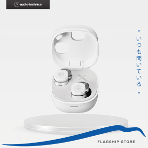 Audio-Technica ATH-SQ1TW2 True Wireless Earbuds with Wireless Charging Case