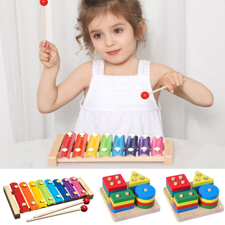 Wooden Puzzle Toy for Kids Baby Early Education Learning Music Math ...