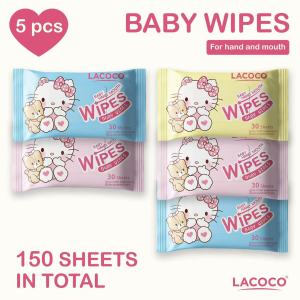Baby Wipes (Pack of 5/10/ 20) 30sheets Best Organic Baby Wipes Wulong Mama Series 80 Water Hypoallergenic 99% (Alcohol-Free Wipes)