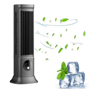 Practical Table Fan with Quiet Operation Rechargeable Air Cooling Fan Plastic Texture Suitable for Office or Travel