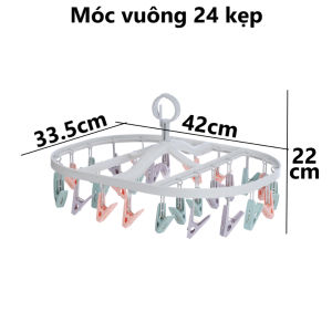 Móc Chùm Đa Sắc Dạng Tròn Vuông Móc Treo Quần Áo Vớ Đồ Lót Việt Nhật 2798/99/2800 - TADAHOME
