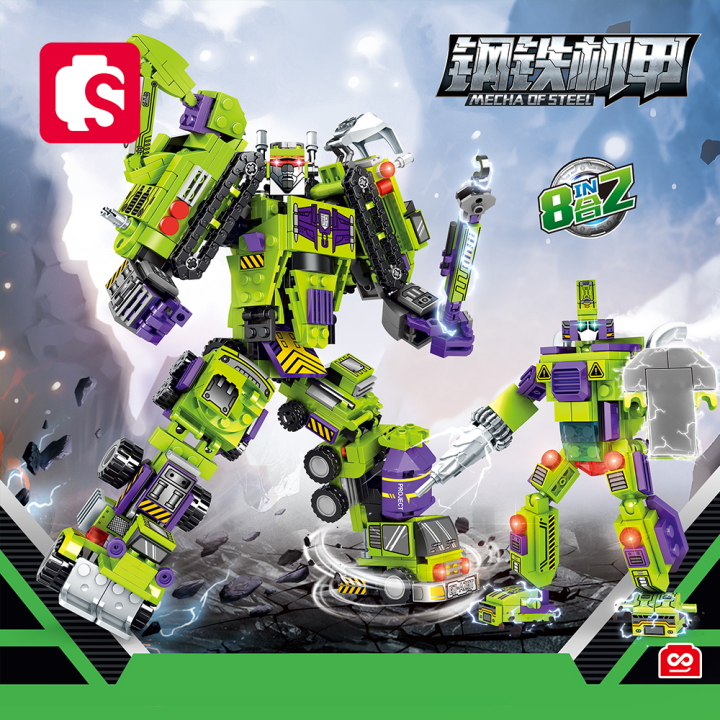 [8 IN 1] Sembo Block 2513 - 2520 Mecha of Steel Series Robot ...