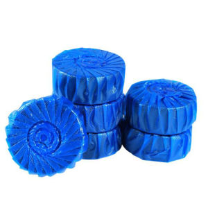 30PCS Solid Toilet Cleaner Household Toilet Disinfectant Deodorizer Round Blue Soap Bathroom Bowl Flush Sanitizer