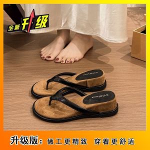 [Free Shipping] Trendy Wedge-Heel Flip-Flops 2026 Summer New Collection Versatile Beach Sandals Non-Slip Open-Toe Design