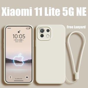 Vỏ silicon cho Xiaomi mi 11 lite 5g ne 13 12 12 12t lite redmi note 12 11 11s 10a k60 poco f5 f4 x4 m4 gt pro plus 4g 5g cạnh thẳng nguyên bản chính thức có dây đeo vỏ điện thoại nắp vòng bảo vệ ống kính máy ảnh của điện thoại vỏ N27-1