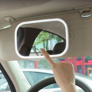 Rechargeable Car Sun Visor Mirror with LED Light – 3 Modes UV Protection HD Mirror Anti-Glare