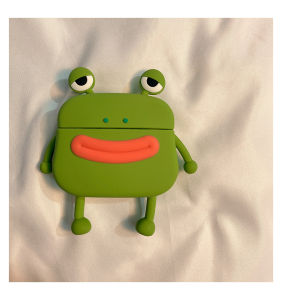 CrashStar เคสซิลิโคนที่สร้างสรรค์ AirPods แบบนิ่มสีเขียวกบสำหรับ AirPods 1 2 3 AirPods Pro 2 InPods 12 I12หูฟังชุดหูฟังบลูทูธไร้สายปลอกครอบหูฟังกันกระแทกขายดี