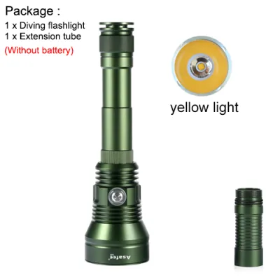 Asafee A33 Super Bright Professional Diving Flashlight XHP70..2 LED Powerful Underwater Snorkeling Fishing Scuba 8000LM Undersea Sightseeing Flashlight IPX8 Waterproof