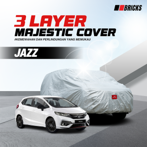 3 Layer Cover New Jazz Sarung Mobil Outdoor Anti UV & Waterproof BRICKS