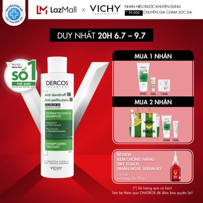 Dầu gội giúp sạch gàu dành cho da đầu dầu & ngứa Vichy Dercos Anti Dandruff 200ml