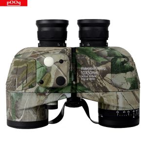 10X50นำทางกันน้ำดีเยี่ยม HD High Power Rangefinder กล้องส่องทางไกลทหารคุณภาพเข็มทิศเดินเรือกล้องโทรทรรศน์