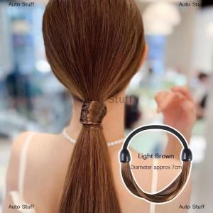 [COD] Auto Stuff สายรัดผมจำลองสายหนังคาดหัวสำหรับผู้หญิงยางมัดผมหางม้าผมแบบเชือกที่คาดผม
