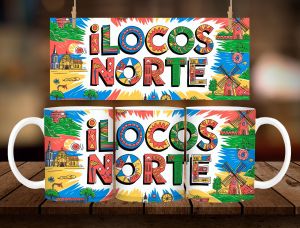 ILOCOS NORTE COLORFUL MUG DESIGN * 1 PC MUG WITH BOX * 11oz with BOX SOUVENIR MUG
