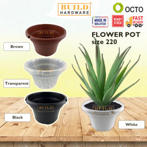 OCTO Flower Pot size 150+ Flower Pot Hanger/Pasu Bunga+Tali Pasu Gantung (Diameter 14.3cm)