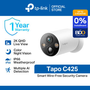 TP-Link Official Store | Tapo C425 | 2K QHD Live View Smart Wire-Free Outdoor WiFi IP Security Cctv Sale Camera Connect to Cellphone with Mic and Speaker