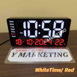 2204 Rectangular Led Digital Alarm Clock Wall Hang Or Display Stand