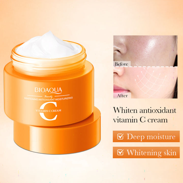 BIOAQUA Vitamin C Cream Whitening Antioxidant Moist Brighten Skin Face Cream 60g