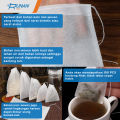 Kantung Teh Tea Bag Filter 100pcs Saringan Teh Herbal Rempah 12x16cm. 
