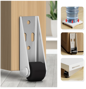 Roda Pintu Geser Universal / Roda Penopang Penahan Bawah Pintu Meja Portable Roller Sliding Door Bottom Wheel