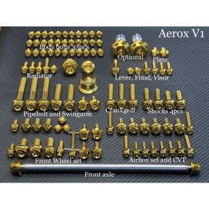 Heng Fullset Bolts for Nmax v1/v2/v2.1 | Aerox v1/v2