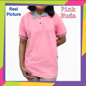 Kaos Kerah LIST Wanita - Kaos Kerah Polos - Kaos Kerah Polos Wanita - Kaos Kerah Wanita Lengan Pendek