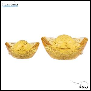 [liujinpeng] Chinese Feng Shui Yuan Bao Dragon Pattern Ingot Lucky Blessing Home Ornament