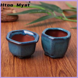 tantuoye Chậu cây mini chậu hoa có lỗ Chậu Cây Cảnh Phong cách Trung Quốc chậu hoa màu tím Cát thủ công chậu trồng cây trang trí nhà