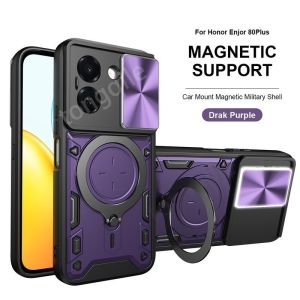 Case For Honor X7e 4G 5G 2026 Phone Casing Back Cover Shockproof Bumper Car Stand Holder Bracket CD Pattern Slide Window Camera Protect