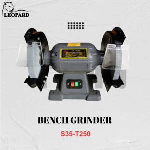 Mesin Gerinda Duduk LEOPARD S35-T250 – Bench Grinder Serbaguna untuk Asah Mata Bor Batu Poles Pisau & Besi | Mesin Halus Stabil Kuat & Awet untuk Bengkel dan Hobi DIY
