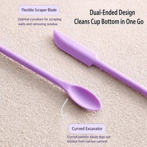 Dual-Head Silicone Spoon Beauty Tool For Makeup Extraction Cosmetic Applicator