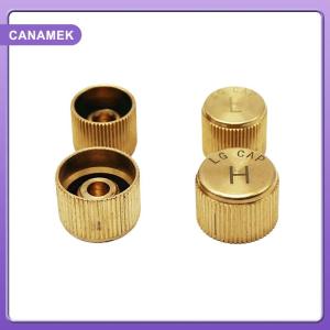 【CANAMEK】 Car Air Conditioner Refrigerant Dust Cover Valve Core Caps High Low Side Port Cap Auto High Low Pressure Caps Accessories