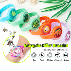 Anti Mosquito Insect Repellent Watch Cartoon Flash Mosquito Repellent Bracelet adult child baby Universal Anti-mosquito Indoor Outdoor Anti-Mosquito Device Penghalau Nyamuk (Random Color)