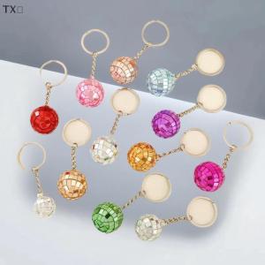 TX🏮💓🧧 Nhỏ Disco Ball đồ trang trí Keychain trang trí trang trí cổ điển Keyring con xe Keychain