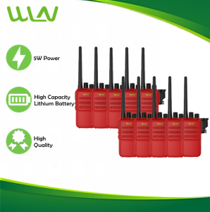 Wln KD-C2000 5W UHF 400-470MHz 16 Channel Walkie Talkie Two Way Radio- SET OF 10